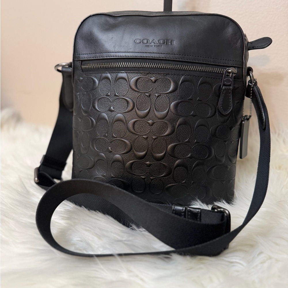 Coach Houston Flight Bag In Signature Leather.